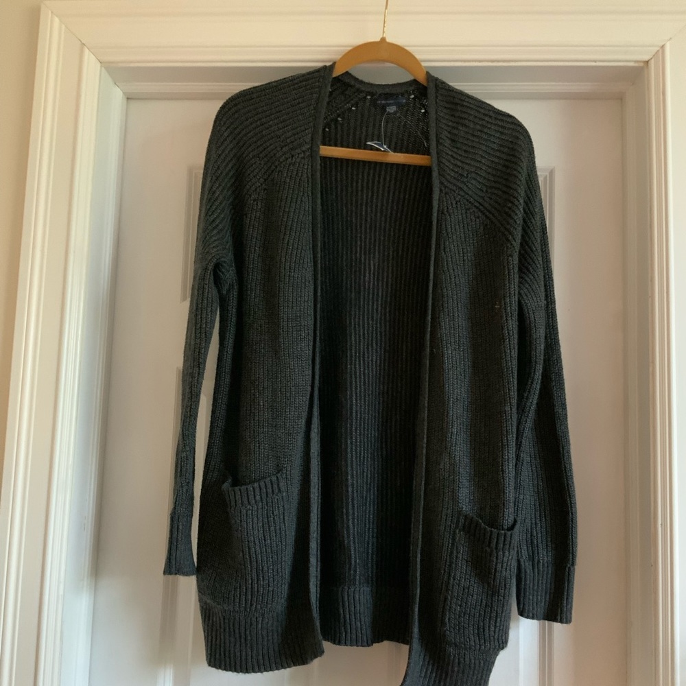 NWT Charcoal gray duster cardigan size XL